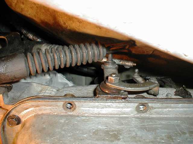 Removed the linkage from transmission