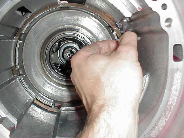 Taking off the center support ring off
