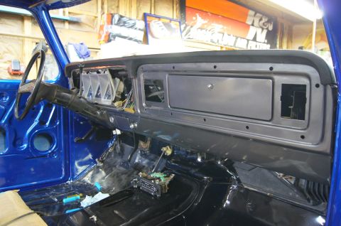 1979 Ford Bronco - Progress on the dash! Will have more custom wiring to do as we get accessories, but all the factory wiring is in.