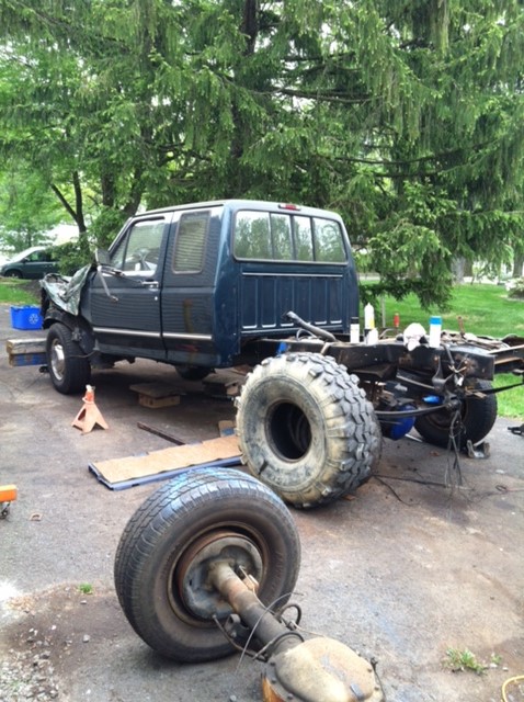 1995 Ford F-150 - mocking up tires in back