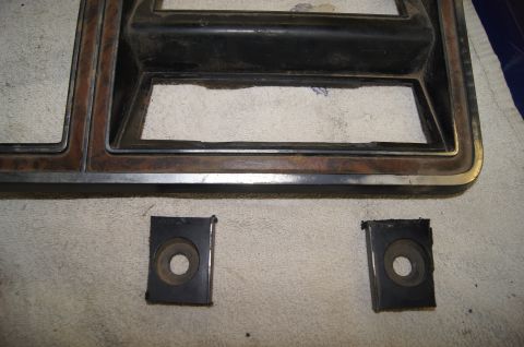 1979 Ford Bronco - Have to cut the opening in the plastic bezel and the steel support behind it.