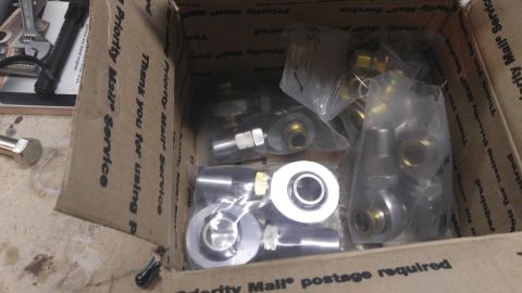 1991 Ford Bronco - Got my heims for steering parts and raids arms. 7/8 x 3/4 for steering, 1 1/4 x 3/4 for radius arms. Got them from ruff stuff. 20% of sale…