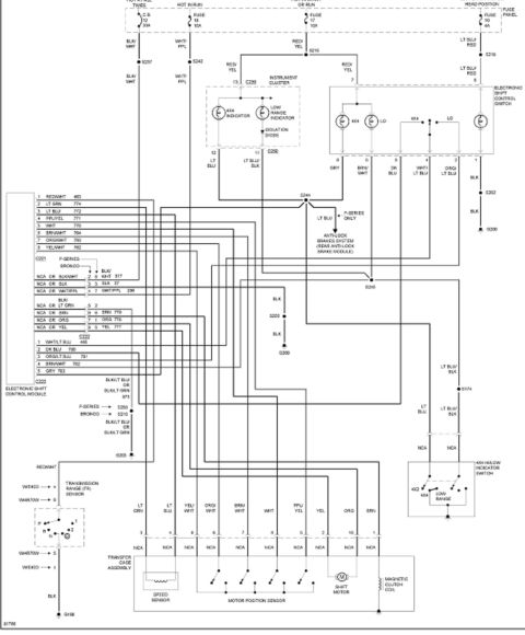 1994 Ford Bronco - This diagram details the electrical system, including sensors and control modules.