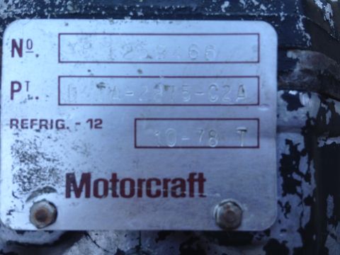1979 Ford Bronco - Data plate shows part number F4-2175-C2A and a date of 10-78.