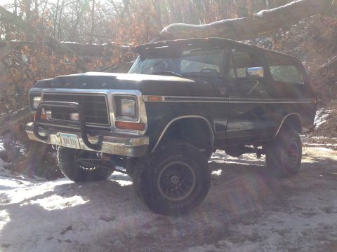 1979 Ford Bronco - This 1979 Ford Bronco is equipped with a brush guard and seen in a snowy, wooded environment.