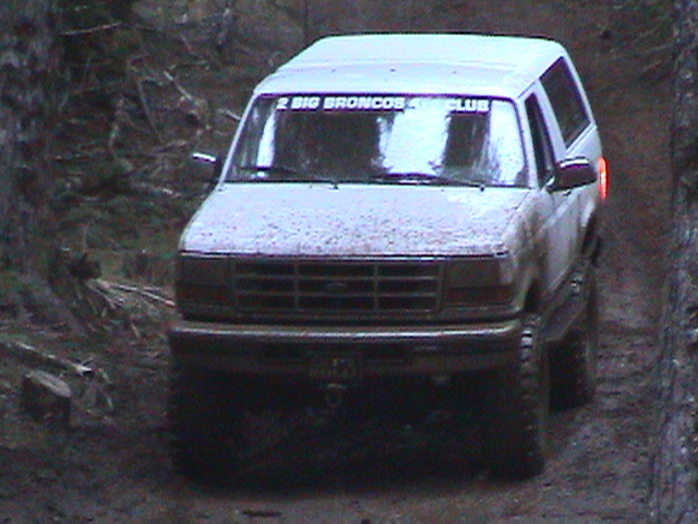 Alvey gets ready for a mud bath at the Fire Fox mud hole (aka: slush pond)