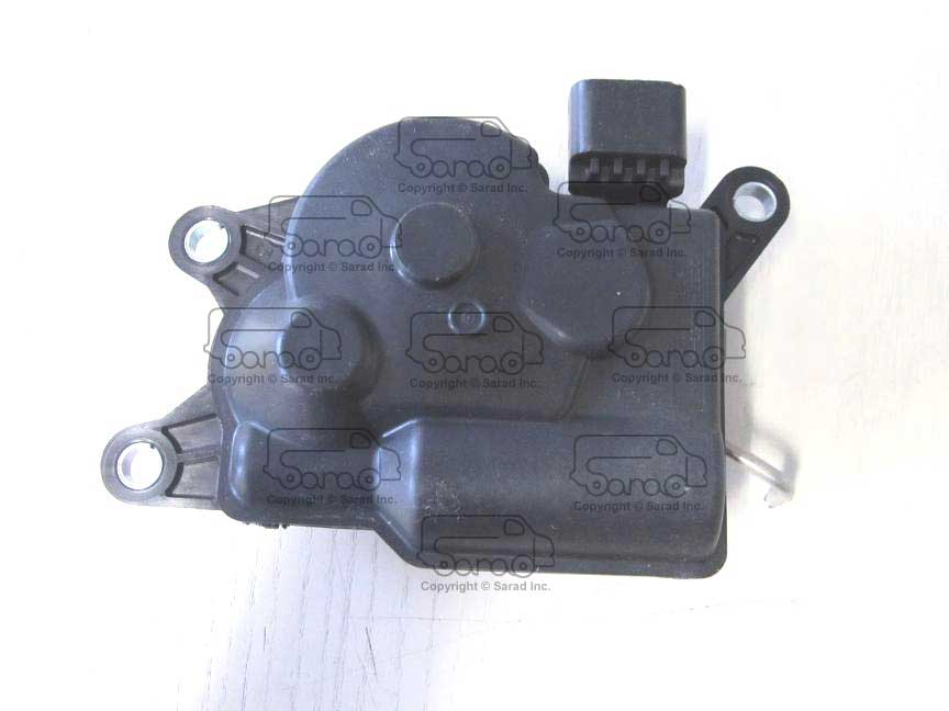 Black plastic HVAC blend door actuator with electrical connector