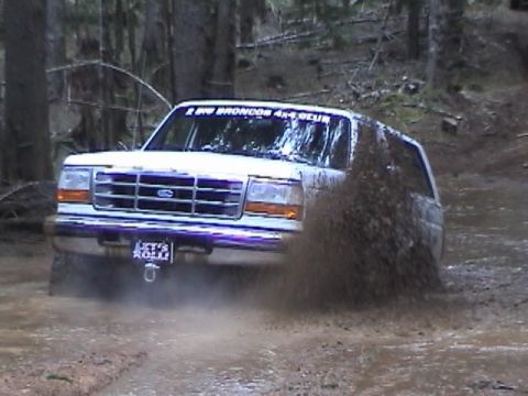 1996 Ford Bronco - Exiting the other side. (by Anne) (2/21/2004)