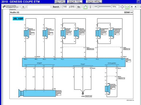 2010 Hyundai Genesis - This is a wiring diagram for the audio system of a 2010 Hyundai Genesis Coupe.