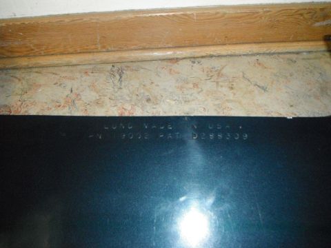 1990 Ford Bronco - Embossed text on a black visor indicates it was made in the USA and has a patent number.