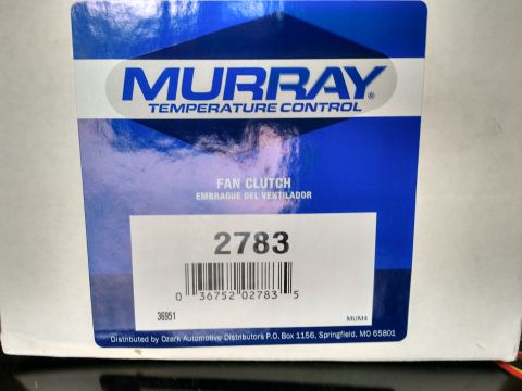 1992 Ford Bronco - This is a photo of the packaging for a Murray fan clutch, not a vehicle part.