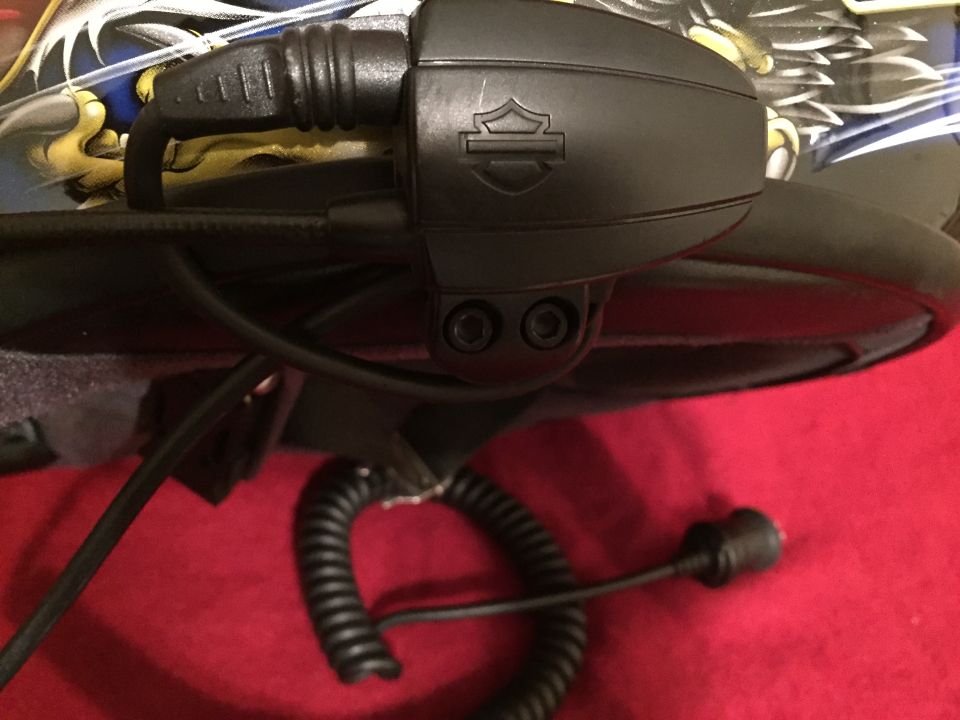 Harley-Davidson logo on helmet communication system