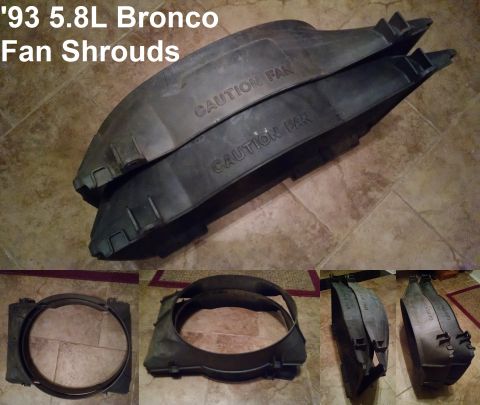 1983 Ford Bronco - Fan Shrouds from '93 5.8L Bronco XLTs with factory A/T, A/C, & towing E5TA-8146-UA, BCF, Ford, ESA-M4D166A http://www.amazon.com/dp/B00ONGS…