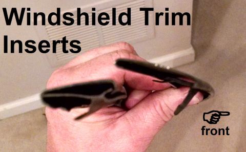 1983 Ford Bronco - '94-97 Windshield Trim Insert Details The top trim (Left in the photo) has both a hard plastic "seal" slid into it, and a self-ad…