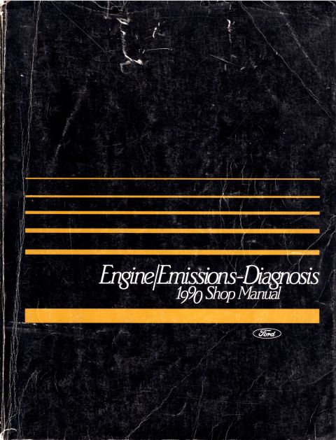 1990 Ford Bronco - This is the cover of a 1990 Ford Engine/Emissions-Diagnosis Shop Manual.