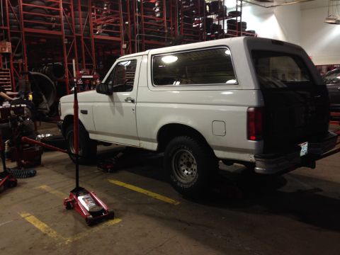 1993 Ford Bronco - At Discount Tire getting new Outlaw II wheels and BF Goodrich All Terrain T/A's