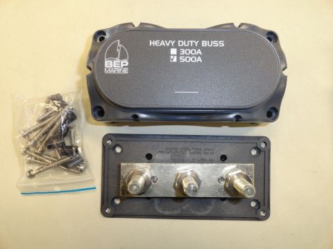1994 Ford Bronco - BEP Marine heavy duty buss bar and fuse holder with screws, likely for marine or automotive electrical systems.