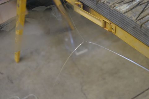 1979 Ford Bronco - Putting old window in didn't go so well.