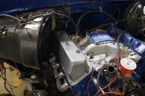 1979 Ford Bronco - Boss valve covers fit but are a job to get on with the AC unit hanging on the firewall.