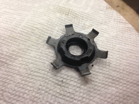 1979 Ford Bronco - A close-up view of a star-shaped automotive part, likely a component from a hydroboost conversion kit.