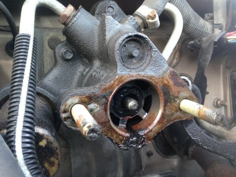 1979 Ford Bronco - This hydroboost brake unit shows significant rust and leakage, indicating a potential failure point.