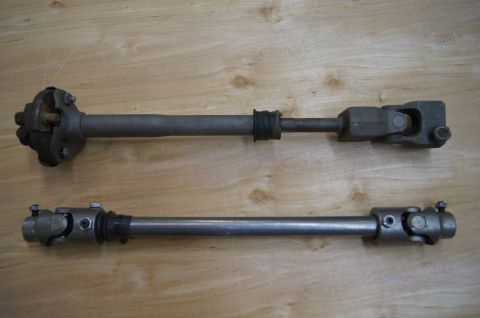 1979 Ford Bronco - New Borgeson steering shaft eliminates the rag joint for tighter steering.