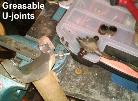 1983 Ford Bronco - Greasable U-joints... Not nearly as effective or foolproof as some people think. This one WAS greased, but the grease didn't flow to all 4…