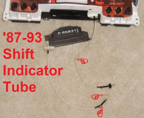 1983 Ford Bronco - White Shift Indicator Tubes are noticeably more fragile than the later black ones. Be extremely careful when R&Ring the cluster because rep…