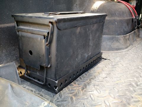 1992 Ford Bronco - This vehicle features a black ammo can mounted for storage, likely a custom modification.