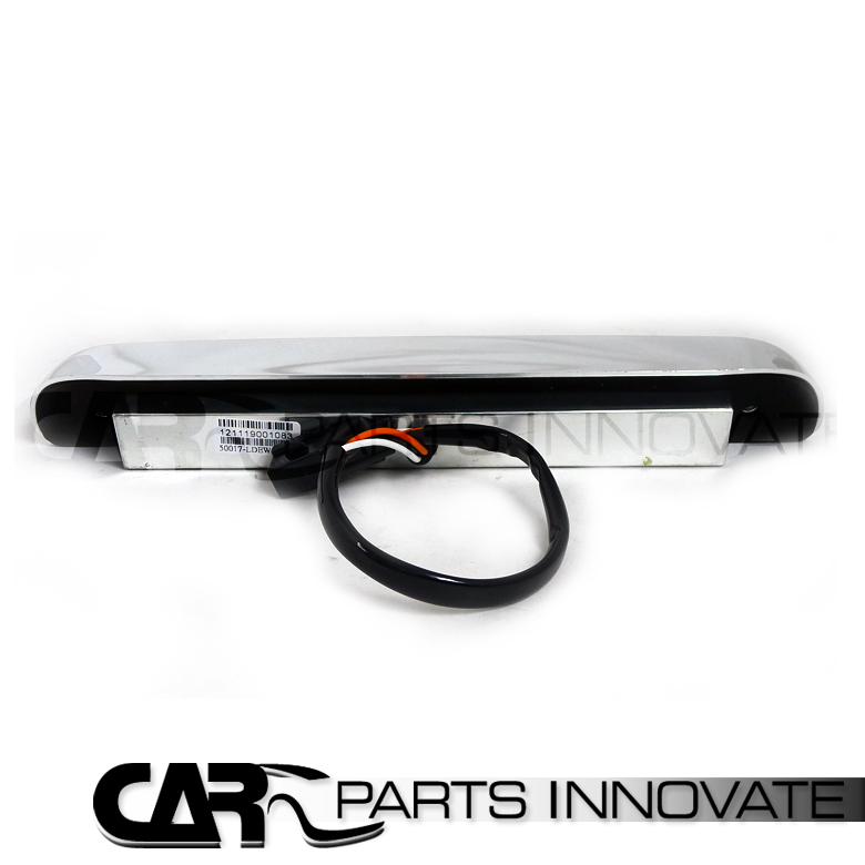 Chrome third brake light with wiring harness