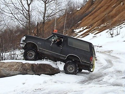 1979 Ford Bronco - Posing on a rock