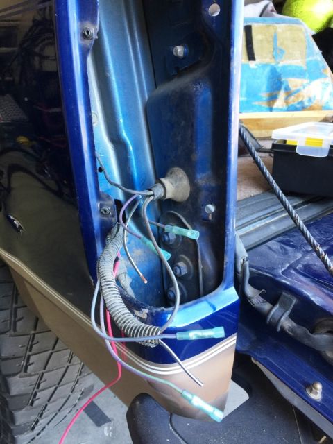 1996 Ford Bronco - Beginning to splice wires.