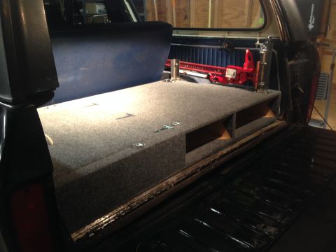 1979 Ford Bronco - Custom storage box fitted into the rear of a 1979 Ford Bronco.