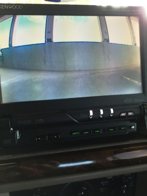 1996 Ford Bronco - Rearview camera display on a Kenwood head unit inside a vehicle.