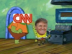 1995 Mercury Grand Marquis - This is a meme featuring Spongebob Squarepants with Donald Trump's face superimposed on his head, holding a spatula. The CNN logo is placed…