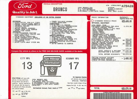 1996 Ford Bronco