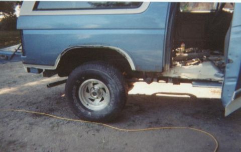 1983 Ford Bronco - Rusted metal removed from right side