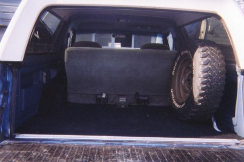 1983 Ford Bronco - Rear shot of renovated interior