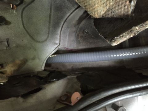 1981 Ford LTD - Flexible conduit run. This is all behind the rear seat and behind various panels and whatnot. It's invisible once the interior is in.