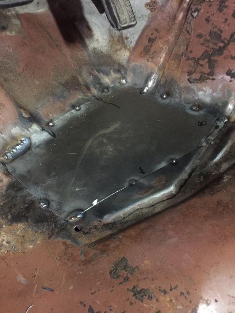 1981 Ford LTD - Rust repair on the floor pans. Pics of the rust and cutting sheet metal won't load for some reason. Just spot welded here.