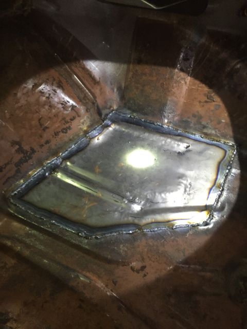1981 Ford LTD - Passenger side panel fixed. Any remaining rust got hosed down with rust converter, then rusty metal primer, then rustoleum. I don't want to…
