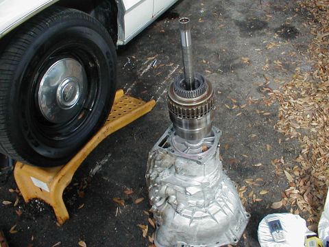 1991 Ford Crown Victoria LTD - Clutch drums hanging because I didn't break them down yet
