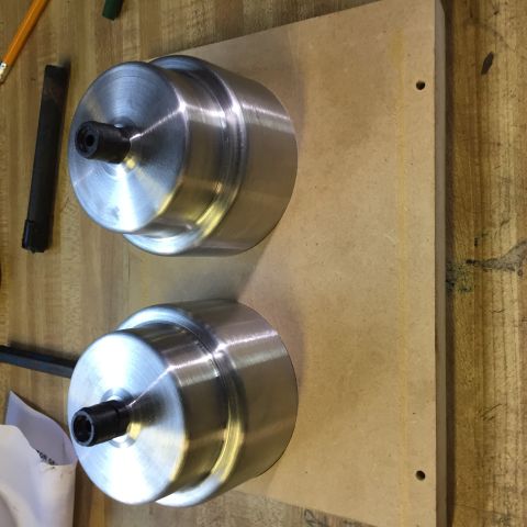 1981 Ford LTD - Holes for cup holders. These are 3 5/8 inch and I bought a 3 5/8 inch hole saw. They are a light interference fit. Perfect.