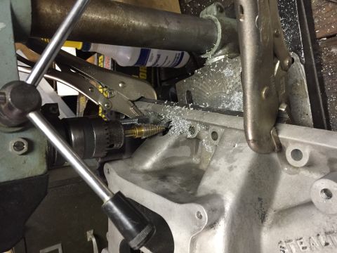 1981 Ford LTD - The more angled holes rode a little so I had to ream them later but it wasn't much of an issue.
