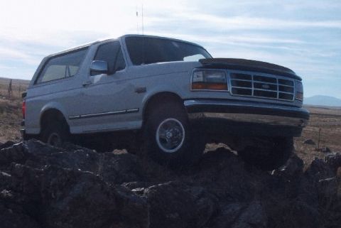 1995 Ford Bronco - and after, all four tires for 150 bucks