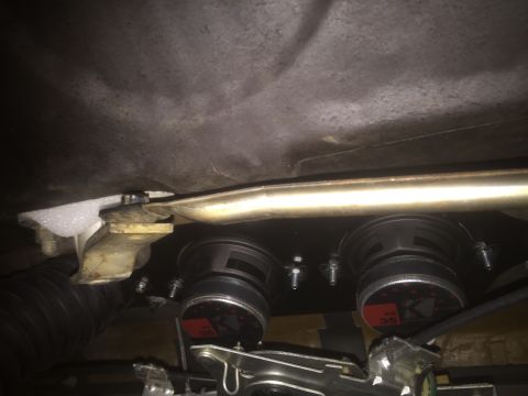 1971 Dodge Dart - Aftermarket Kicker speakers installed under the dash, likely for an audio upgrade.