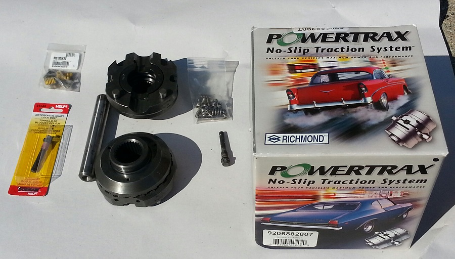 Powertrax No-Slip Traction System kit with packaging and differential parts.
