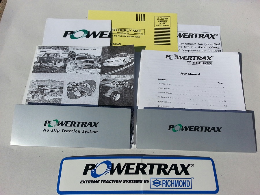 Collection of Powertrax and Richmond Gear documents and manuals.