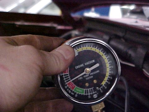 1995 Ford Bronco - vacuum guage after a surge and idles down