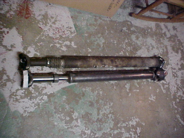 old and new driveshaft